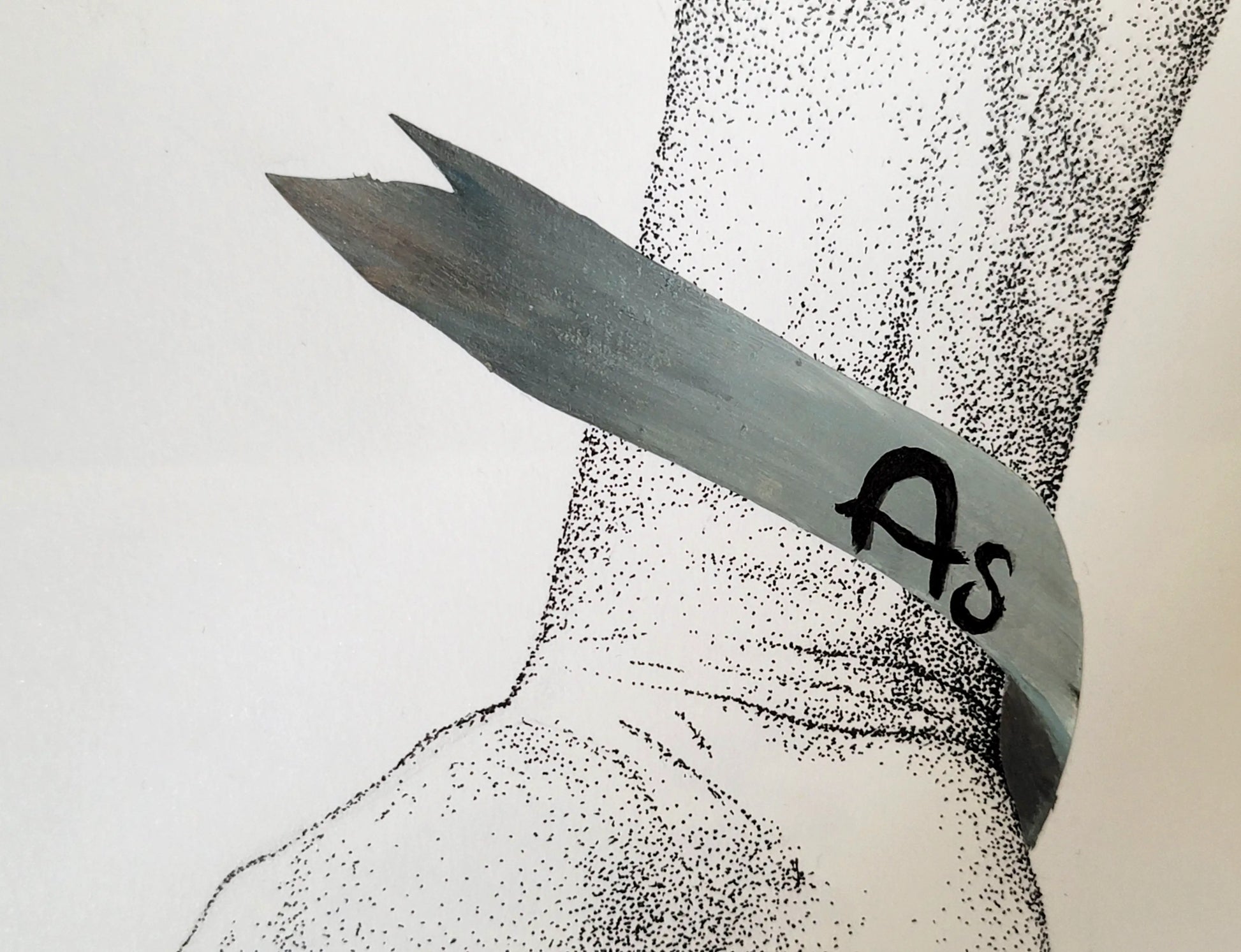 close up of "as you wish" showing the wrist, bottom part of hand, and beginning of the ribbon with the word "as".