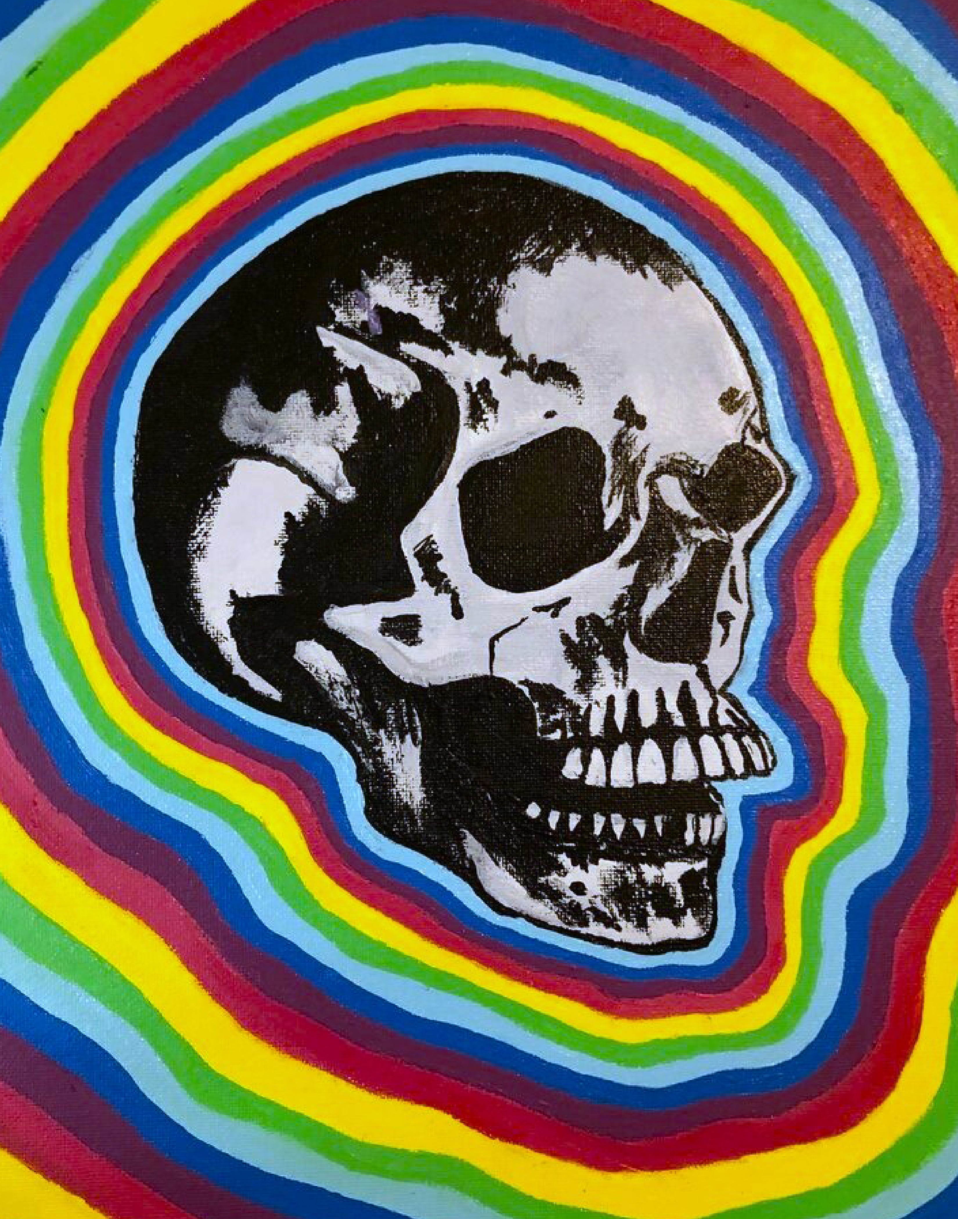 "Gay Skelly" - Rainbow Skull